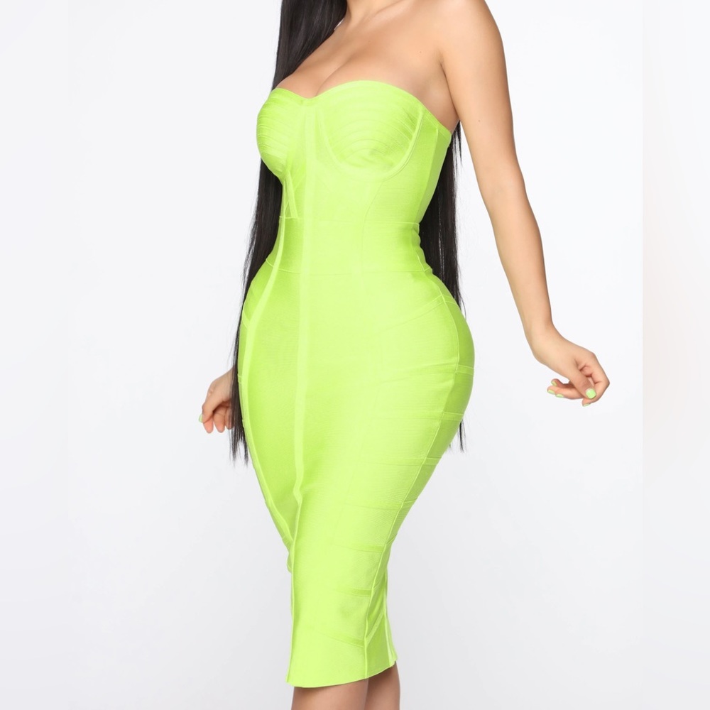 Strapless bandage dress